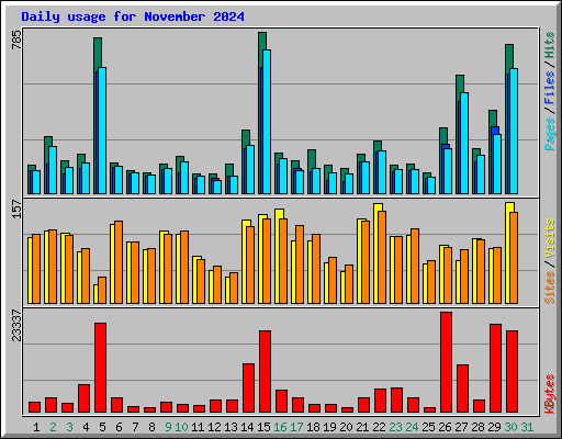 Daily usage for November 2024