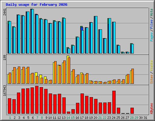 Daily usage for February 2026