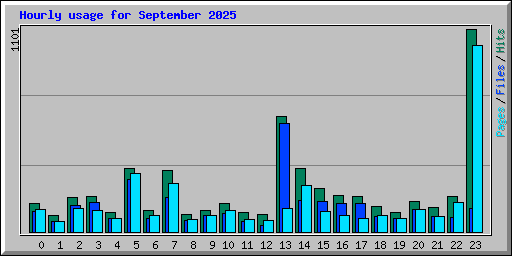 Hourly usage for September 2025